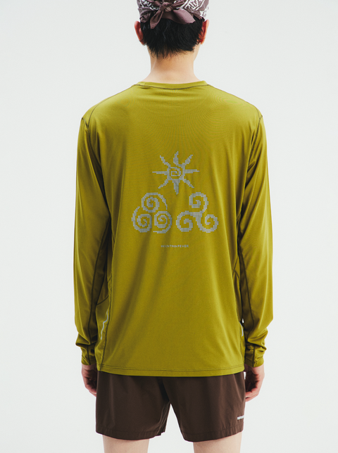 MOUNTAIN FEVER PIXEL GRAPHIC QUICK DRY LONG SLEEVE T-SHIRT