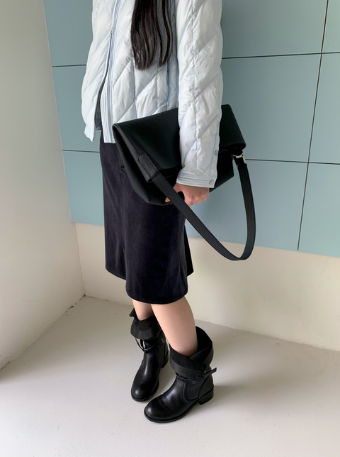 SIMPLE PROJECT HINGE BELT TOTE BAG
