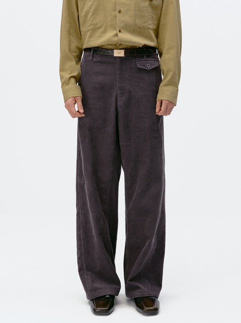 SIMPLE PROJECT CORDUROY STRAIGHT-LEG PANTS