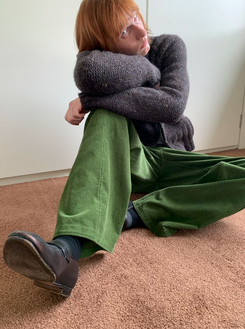 SIMPLE PROJECT CORDUROY STRAIGHT-LEG PANTS