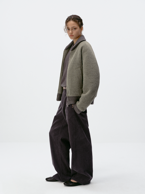 SIMPLE PROJECT CORDUROY STRAIGHT-LEG PANTS