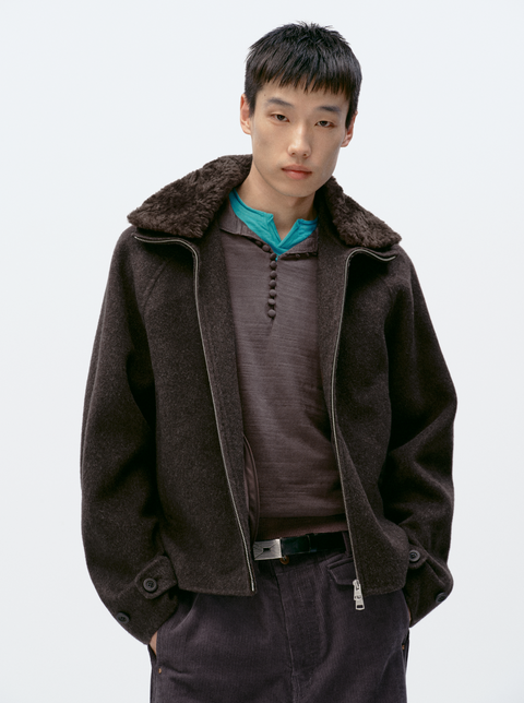 SIMPLE PROJECT CASHMERE BLEND JACKET