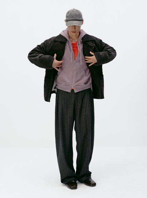 SIMPLE PROJECT V3 PLEATED WOOLEN TROUSERS