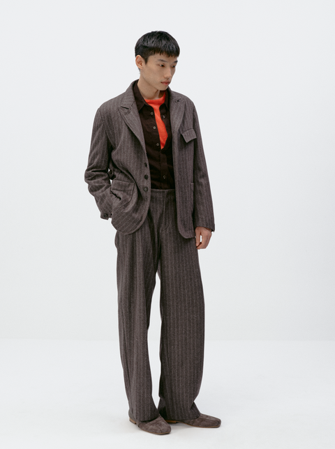SIMPLE PROJECT V3 PLEATED WOOLEN TROUSERS