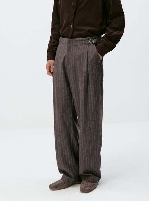 SIMPLE PROJECT V3 PLEATED WOOLEN TROUSERS