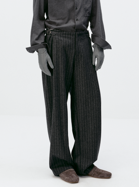 SIMPLE PROJECT V3 PLEATED WOOLEN TROUSERS