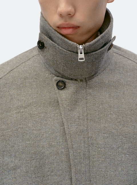 SIMPLE PROJECT WOOL BELT JACKET