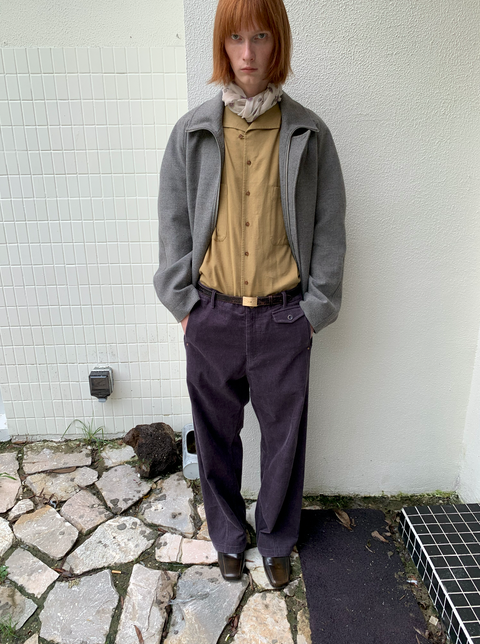 SIMPLE PROJECT WOOL BELT JACKET