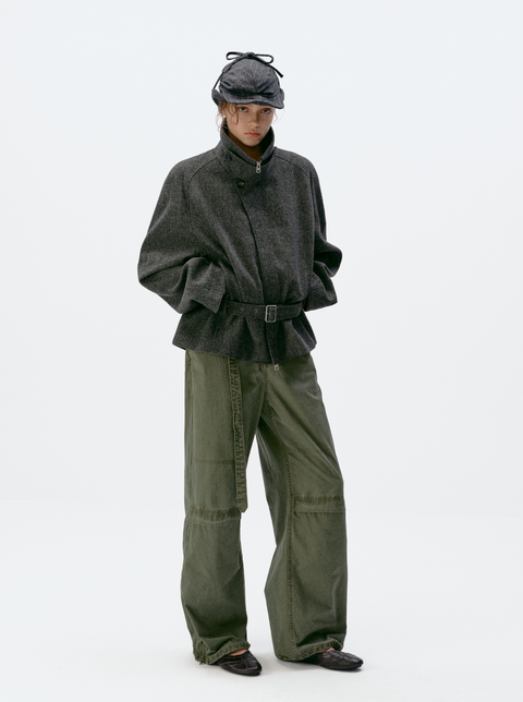 SIMPLE PROJECT WASHED TROUSERS