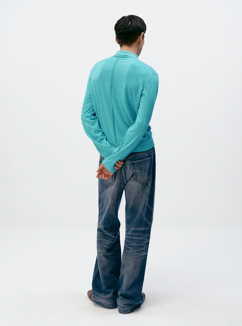 SIMPLE PROJECT LONG-SLEEVE KNIT POLO