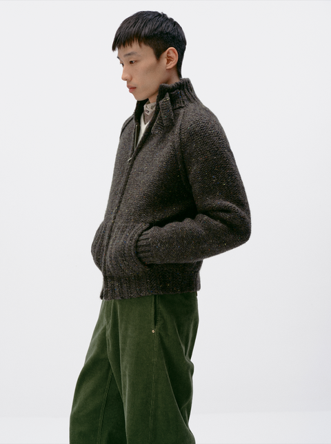SIMPLE PROJECT WOOL CARDIGAN