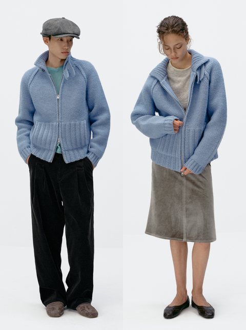 SIMPLE PROJECT WOOL CARDIGAN