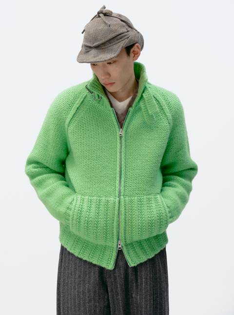 SIMPLE PROJECT WOOL CARDIGAN