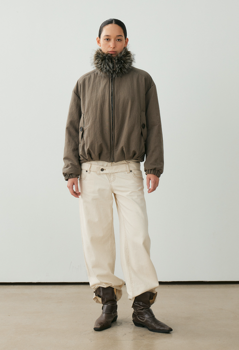 NULL NONE DETACHABLE FUR COLLAR SHORT PARKA