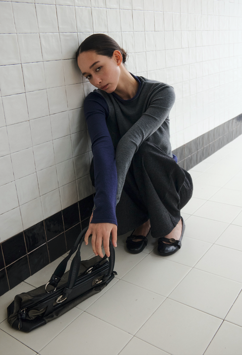 NULL NONE LAYERED MERINO WOOL SWEATER