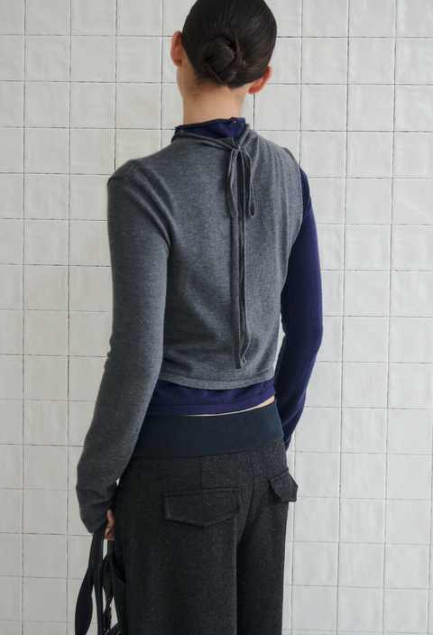 NULL NONE LAYERED MERINO WOOL SWEATER