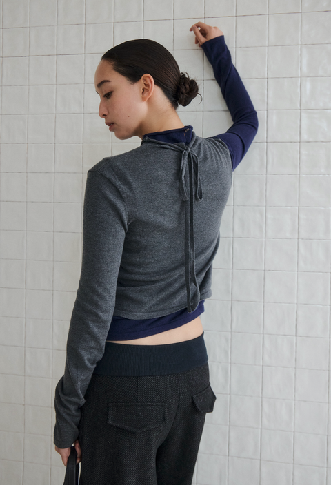 NULL NONE LAYERED MERINO WOOL SWEATER