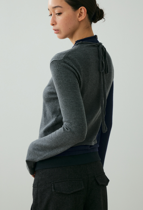 NULL NONE LAYERED MERINO WOOL SWEATER