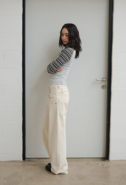 NULL NONE DOUBLE-WAIST TROUSERS