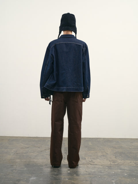 SAIRENSSEI SWIVEL WAXY TROUSERS