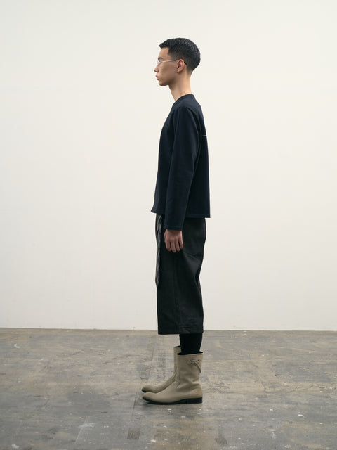 SAIRENSSEI CROPPED LOGO LONG-SLEEVE T-SHIRT