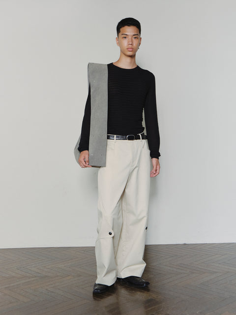 SAIRENSSEI DECONSTRUCTED PLACKET PANTS