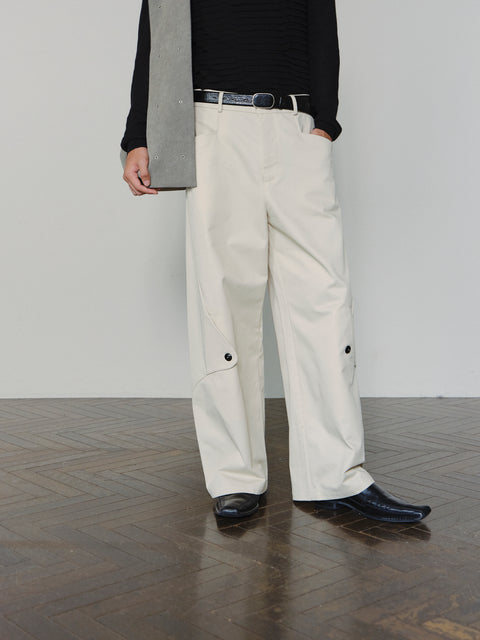 SAIRENSSEI DECONSTRUCTED PLACKET PANTS