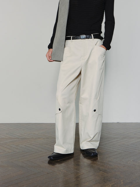 SAIRENSSEI DECONSTRUCTED PLACKET PANTS