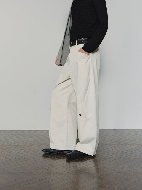 SAIRENSSEI DECONSTRUCTED PLACKET PANTS