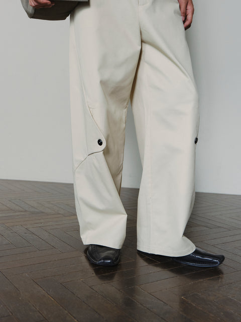 SAIRENSSEI DECONSTRUCTED PLACKET PANTS