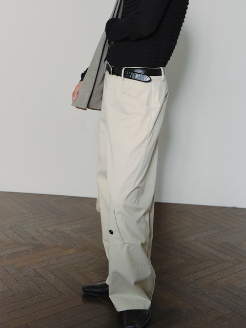 SAIRENSSEI DECONSTRUCTED PLACKET PANTS