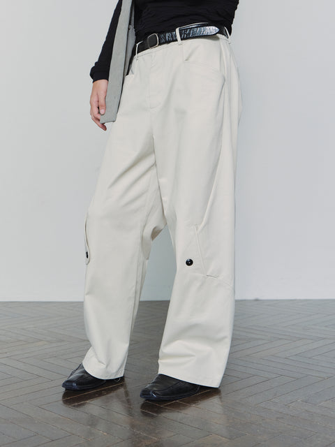 SAIRENSSEI DECONSTRUCTED PLACKET PANTS