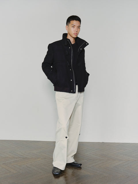 SAIRENSSEI DECONSTRUCTED PLACKET PANTS