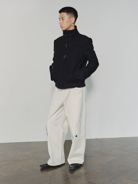 SAIRENSSEI DECONSTRUCTED PLACKET PANTS