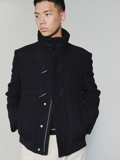 SAIRENSSEI ROPE-LINKED WOOL COAT