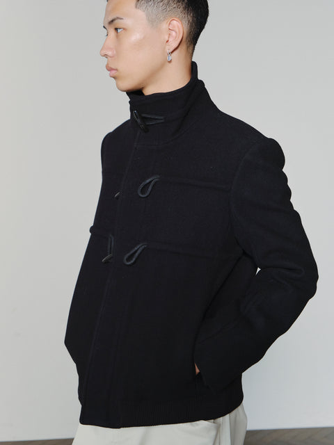 SAIRENSSEI ROPE-LINKED WOOL COAT
