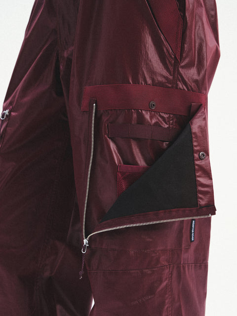 MOUNTAIN FEVER METALLIC NYLON ZIP POCKET PARACHUTE PANTS