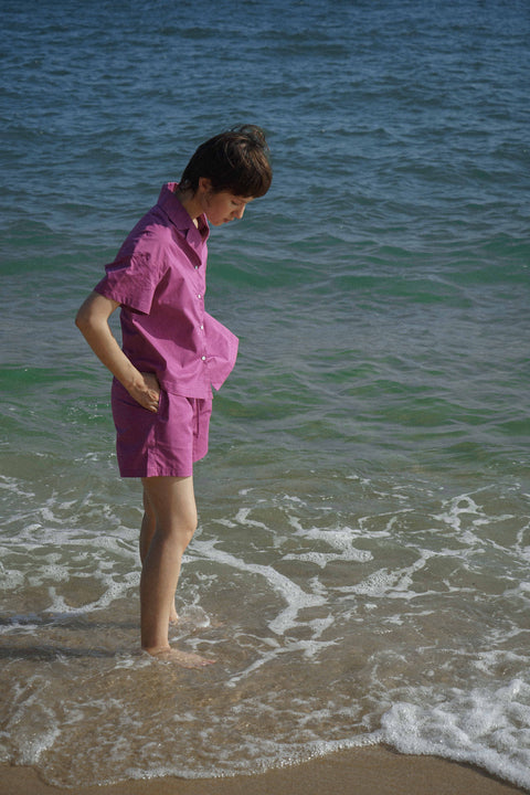 TRIPPIN PURPLE COTTON PAJAMA SET