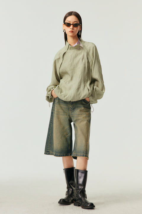 SIMPLE PROJECT VINTAGE WASH JORTS