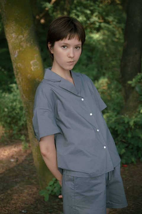 TRIPPIN GRAY COTTON PAJAMA SET