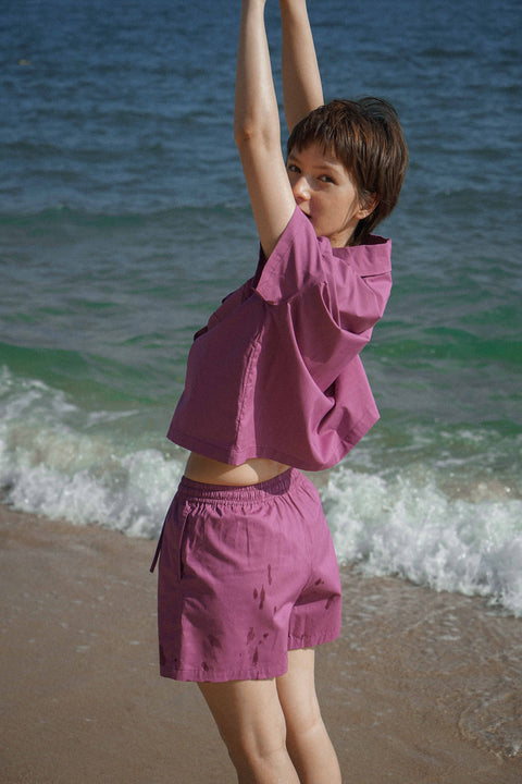 TRIPPIN PURPLE COTTON PAJAMA SET