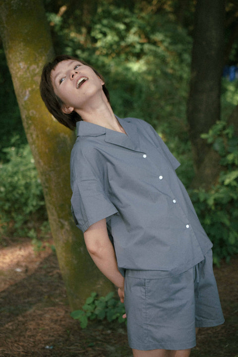 TRIPPIN GRAY COTTON PAJAMA SET