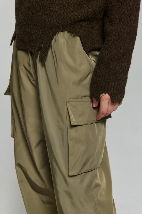 SIMPLE PROJECT WOOL DISTRESSED V-NECK SWEATER