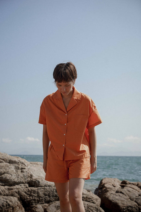 TRIPPIN ORANGE COTTON PAJAMA SET