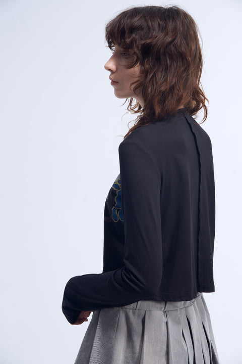 COSMOS WAVEYU BUNNY PRINTED CARDIGAN