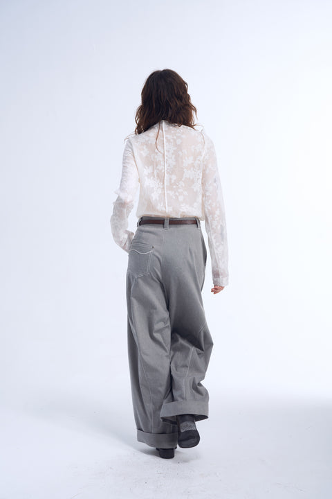 COSMOS WAVEYU LIME WIDE-LEG JEANS