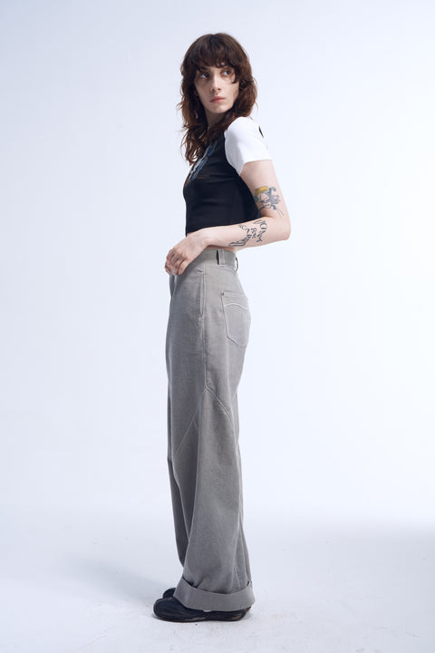 COSMOS WAVEYU LIME WIDE-LEG JEANS