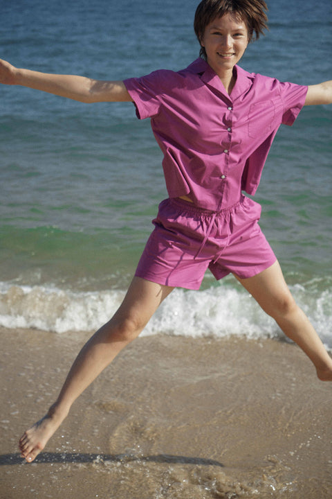 TRIPPIN PURPLE COTTON PAJAMA SET