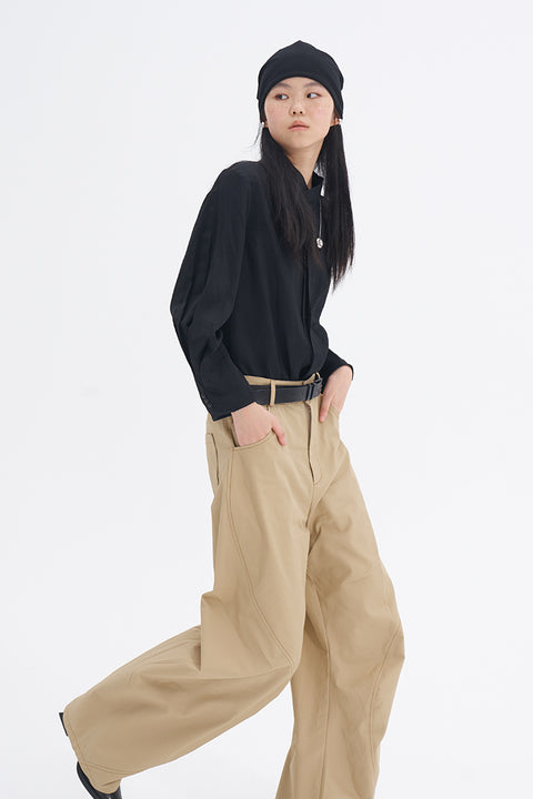 DOSORDONTS KHAKI WAVY TROUSERS