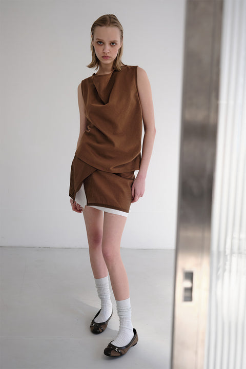 DOSORDONTS REVERSIBLE RUCHED VEST